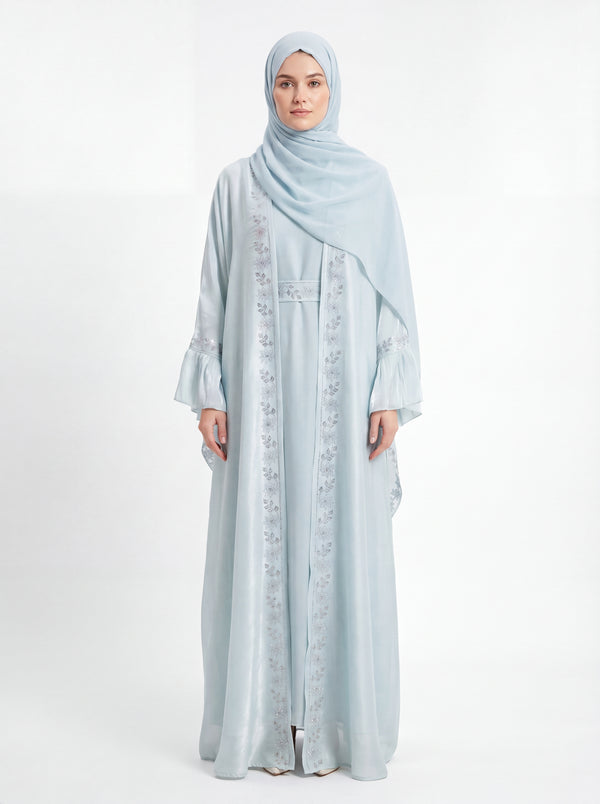 Seafoam Shimmer Abaya