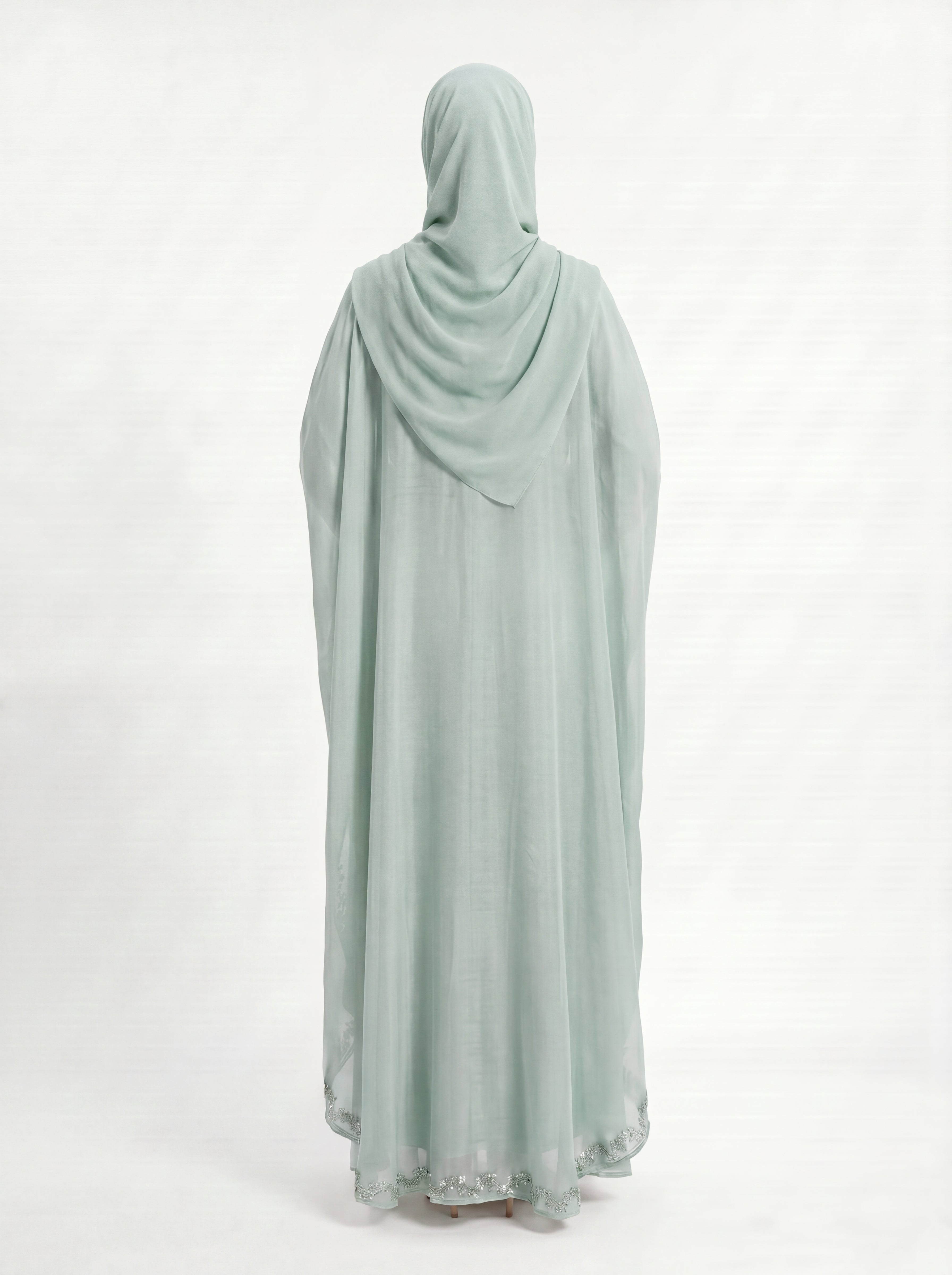 Seafoam Shimmer Abaya