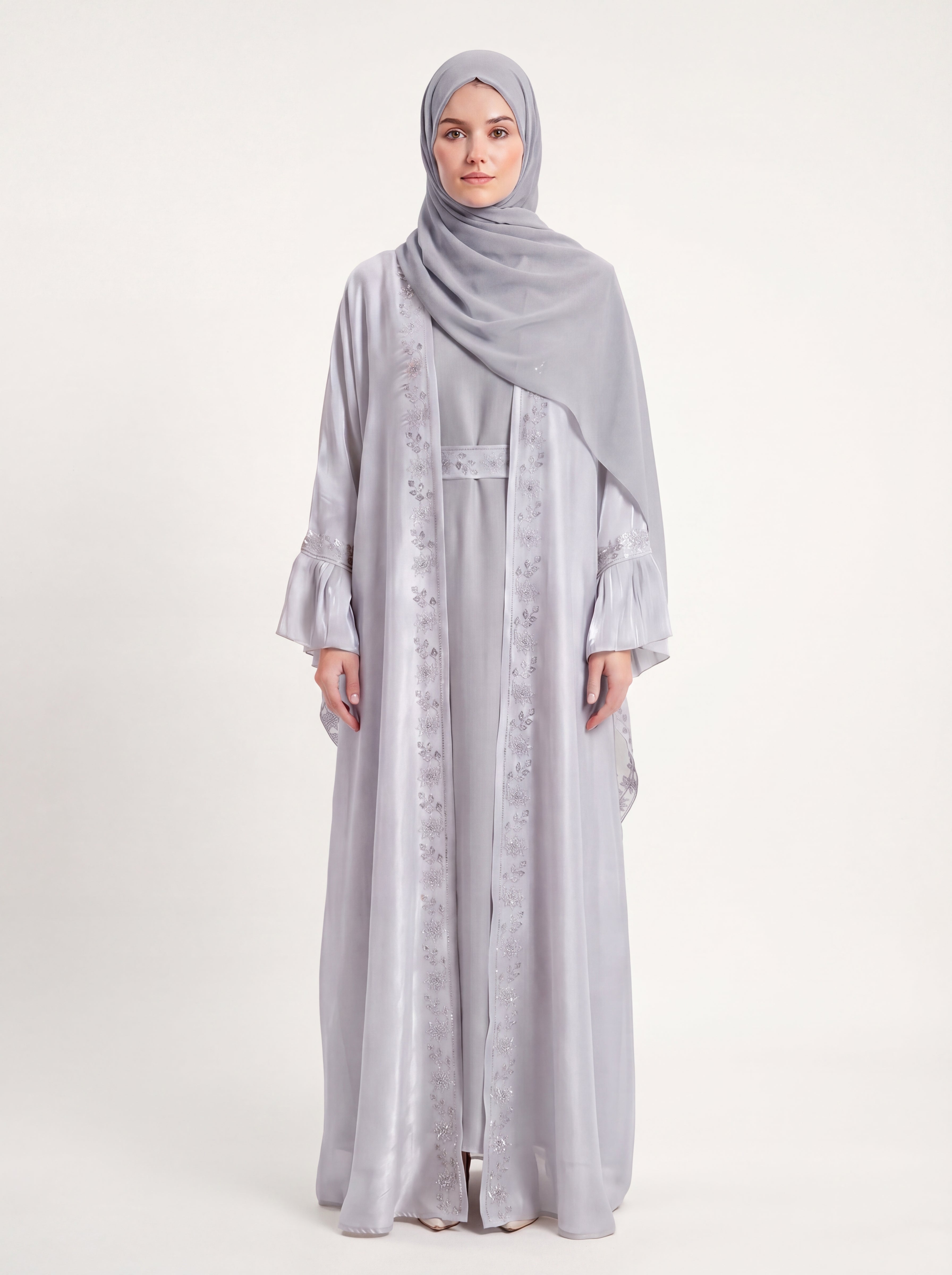 Seafoam Shimmer Abaya