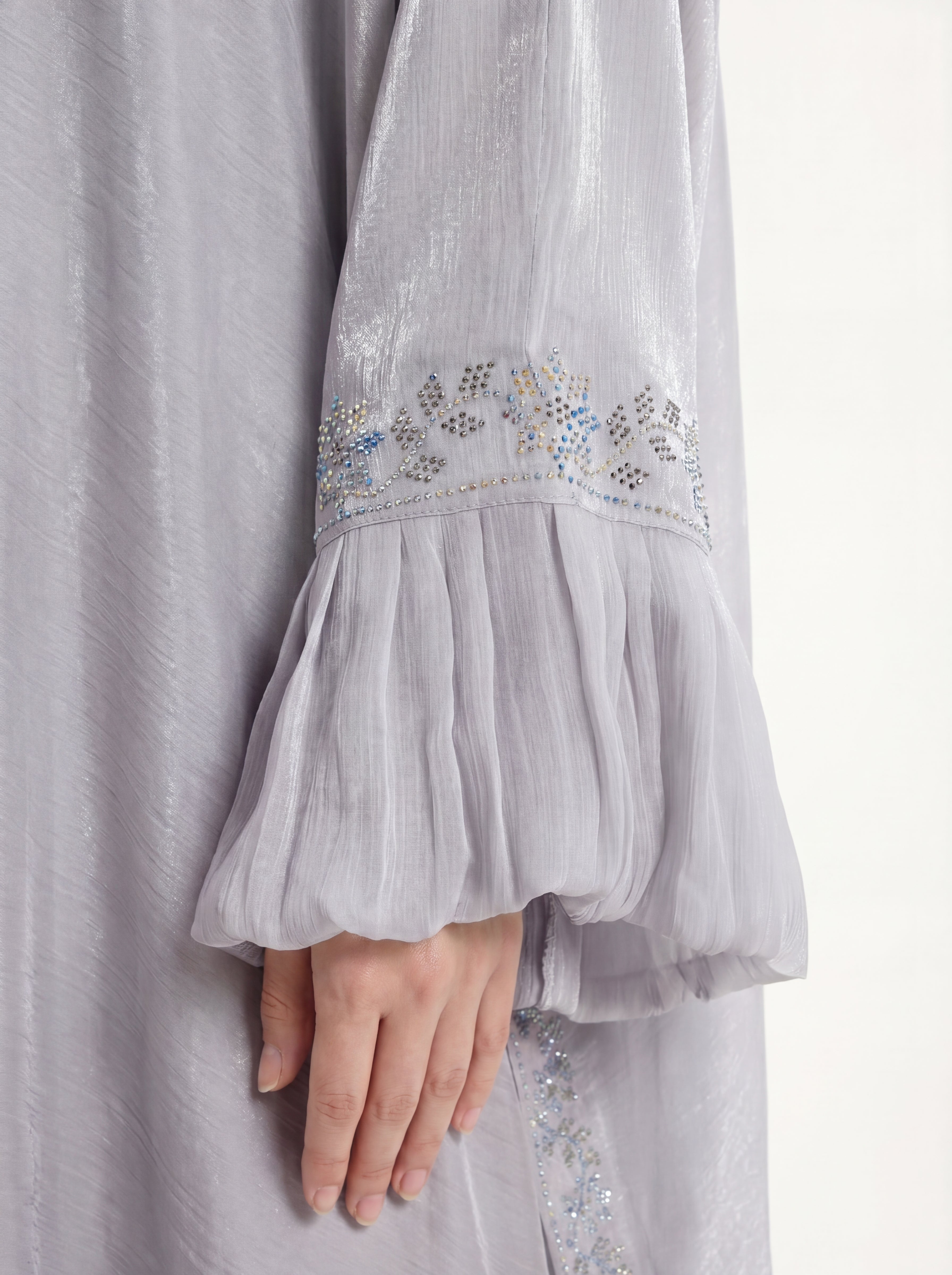 Seafoam Shimmer Abaya