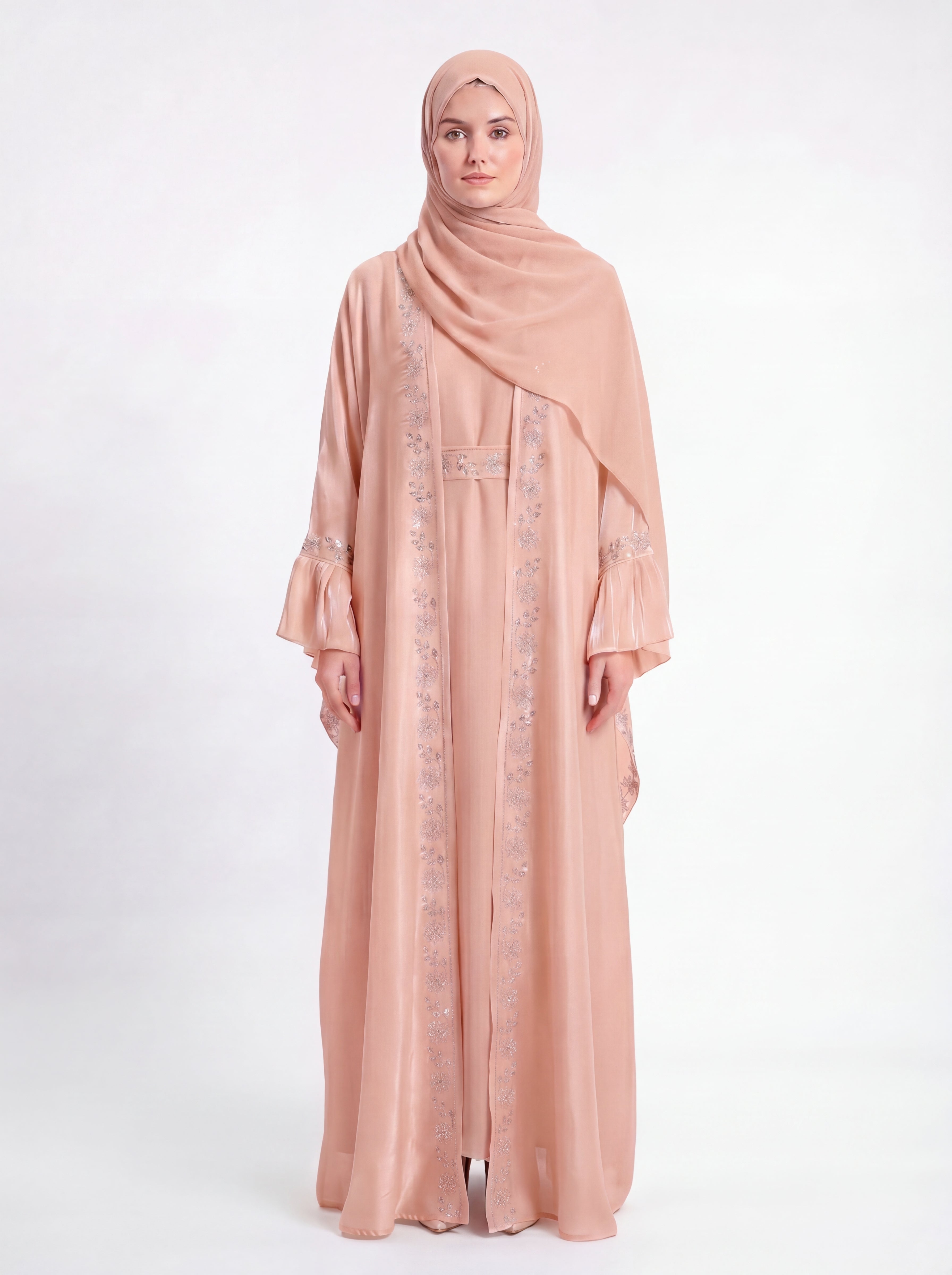 Seafoam Shimmer Abaya