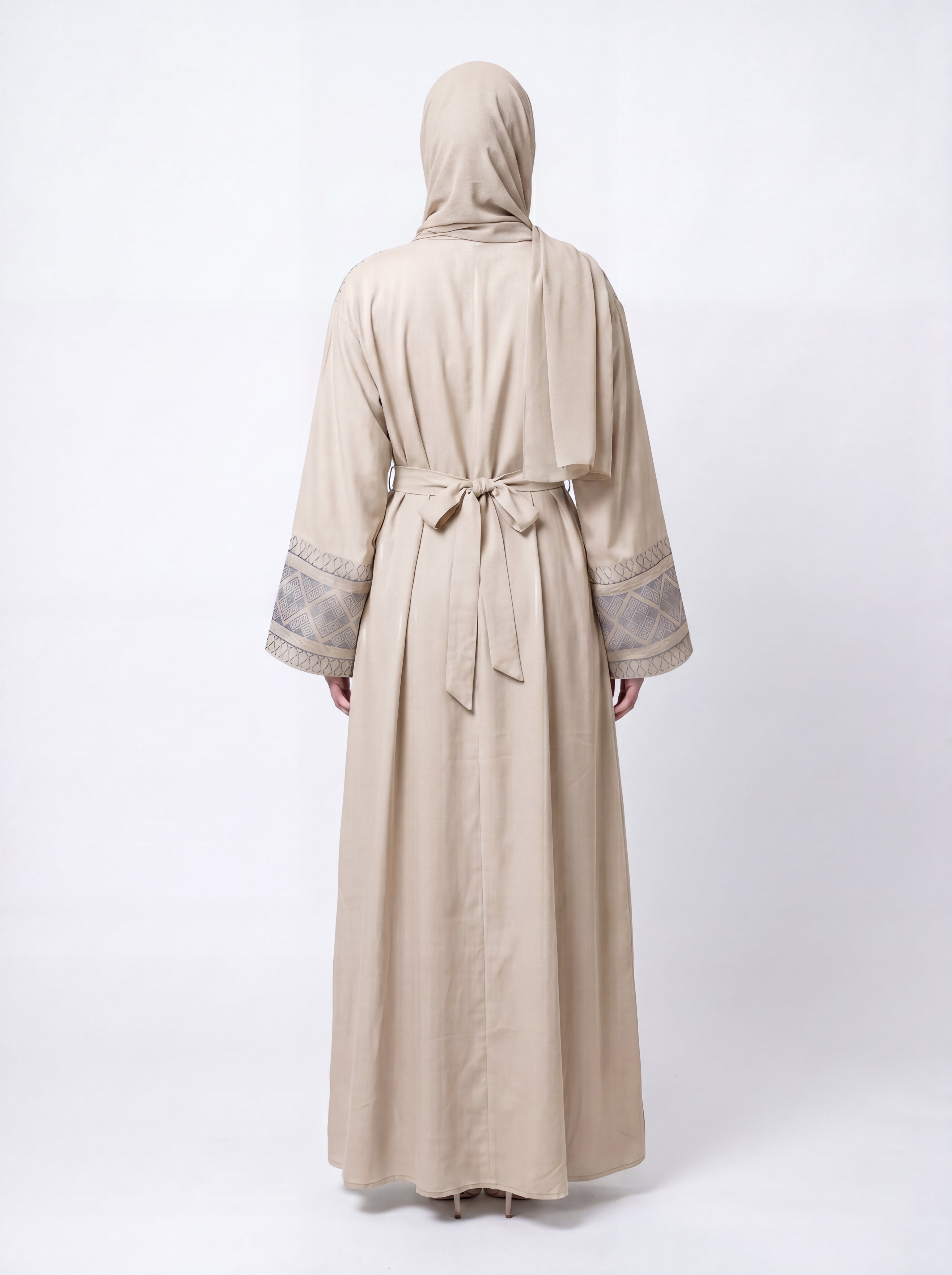 Indigo Lattice Abaya Set