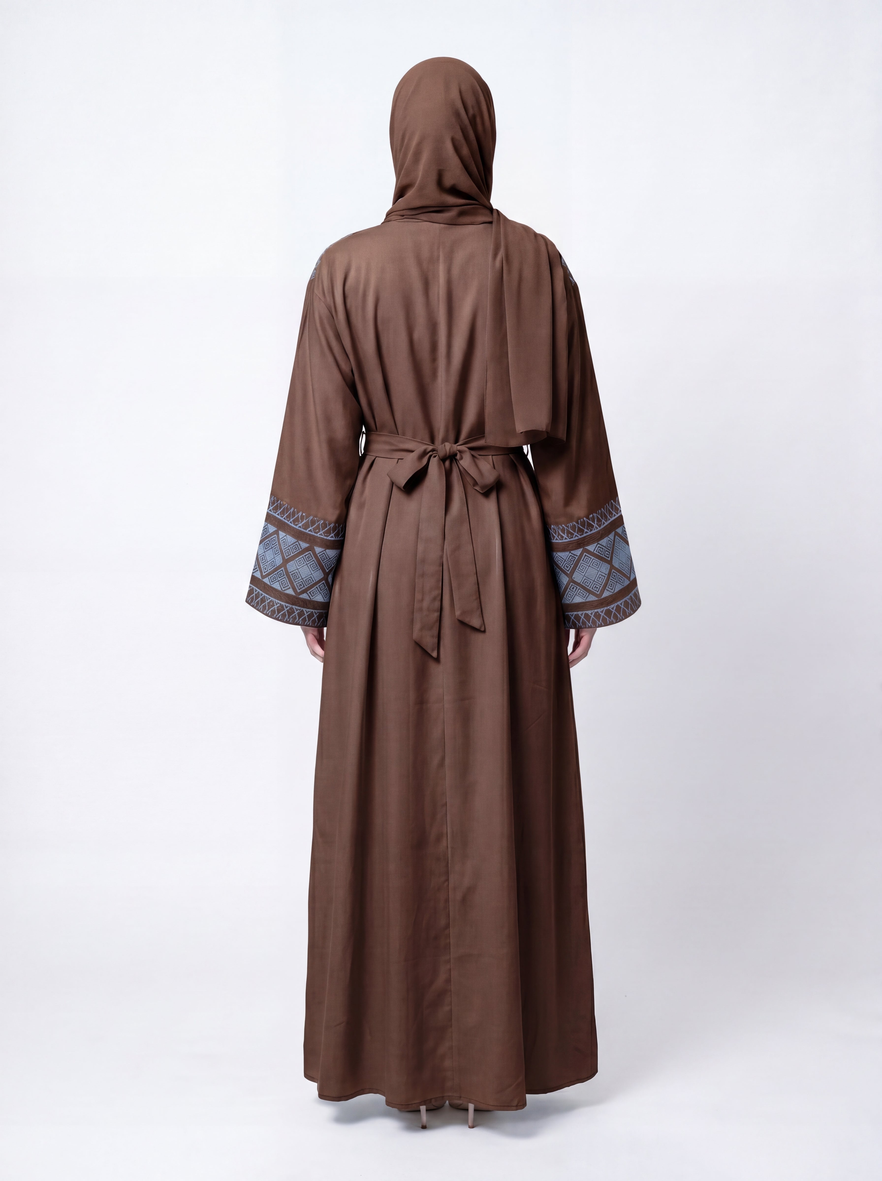 Indigo Lattice Abaya Set